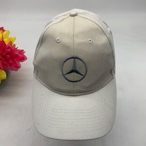 Mercedes-Benz Off White Gray Baseball Hat Adjustable HT4849C